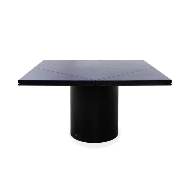 Quadrondo Wooden Dining Table in Black and Blue with Manual Function by Rosenthal For Sale - Image 5 of 11