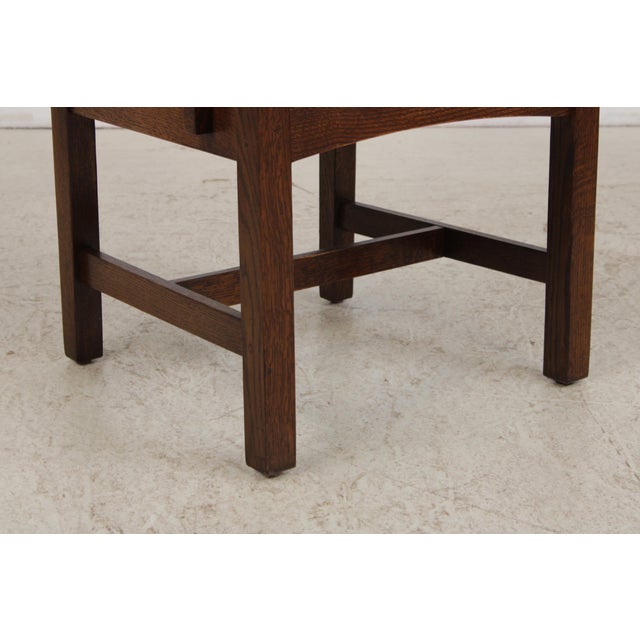 Set of 6 Stickley Arts & Crafts Mission Oak Dining Chairs For Sale - Image 11 of 18