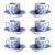 Early 20th Century Copeland Spode Italian Espresso Cups and Saucers, S/6 - 12 pcs For Sale
