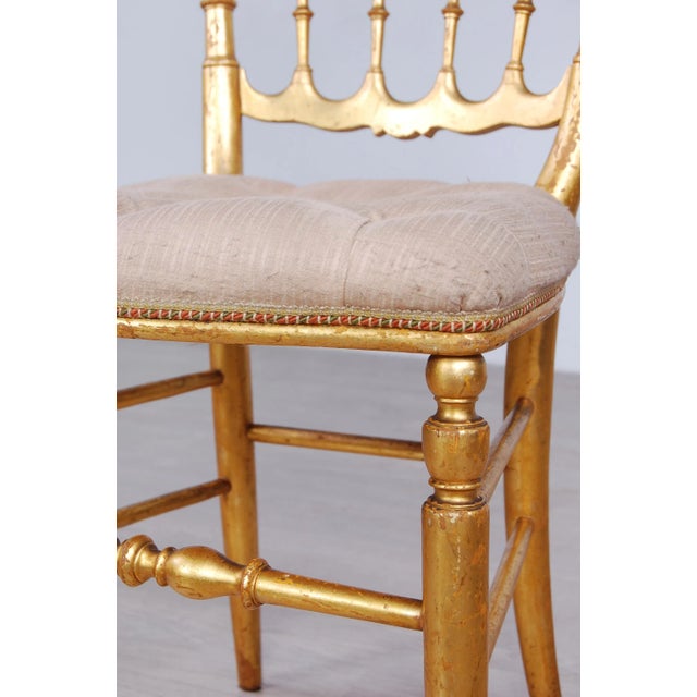 Textile Golden Chiavari Chair, Early 1900s For Sale - Image 7 of 16
