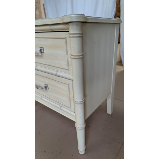 Vintage Henry Link Bali Hai Faux Bamboo Nightstands, Pair of 2, Original Finish For Sale - Image 10 of 18