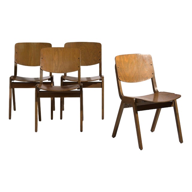 Vintage Dining Chairs from Thonet, 1950, Set of 4 For Sale