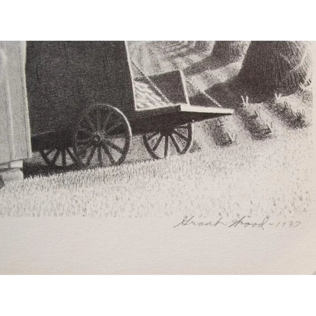 Farmhouse Style 1939 After Grant Wood "Honorable Degree", Original Period Lithograph For Sale - Image 4 of 9