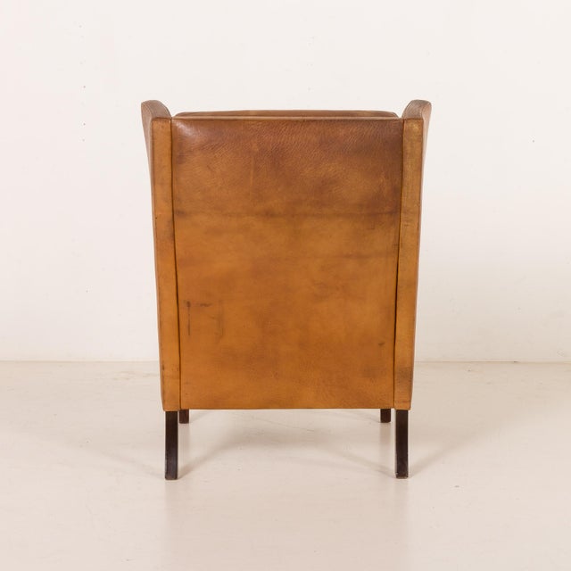 Animal Skin Vintage Scandinavian Chair in Buffalo Leather, 1960s For Sale - Image 7 of 18