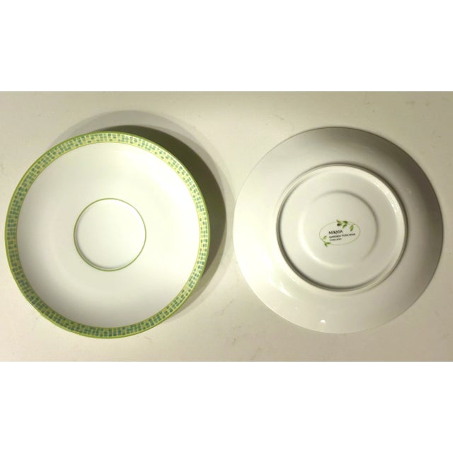 Ceramic Blue Willow and Pink Floral Chinoiserie Themed Decorative Plate Curation-Set of 13 For Sale - Image 7 of 9