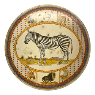 Vintage Safari Zebra Tin For Sale