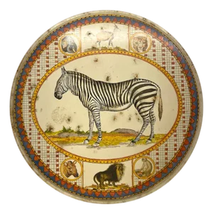 Vintage Safari Zebra Tin