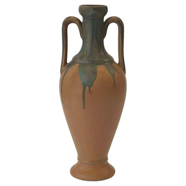 Art Nouveau Style Double-Handled Pottery Vessel from Denbac, France, 1947 For Sale - Image 10 of 10