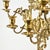 Vintage Solid Brass Ornate 5-Arm Wall Sconce Pair With Ribbon and Love Bird Motif For Sale - Image 12 of 15