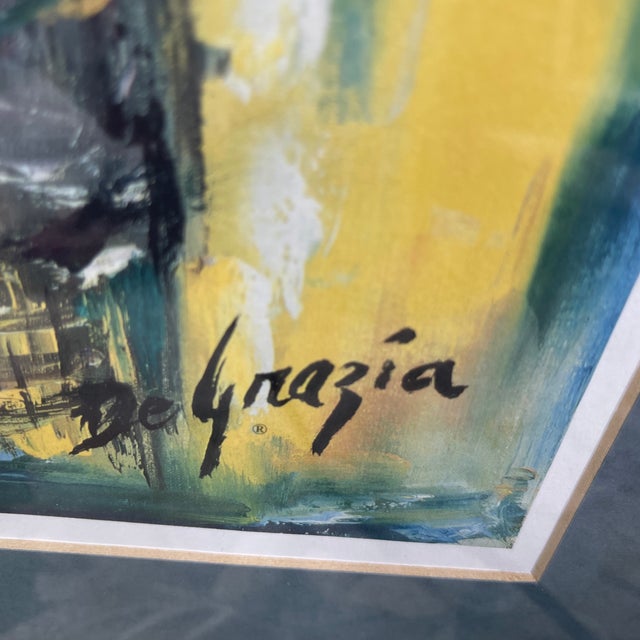 Slate Gray 1996 “My Very Own Papoose” by Ettore “Ted” Degrazia Framed Print For Sale - Image 8 of 9