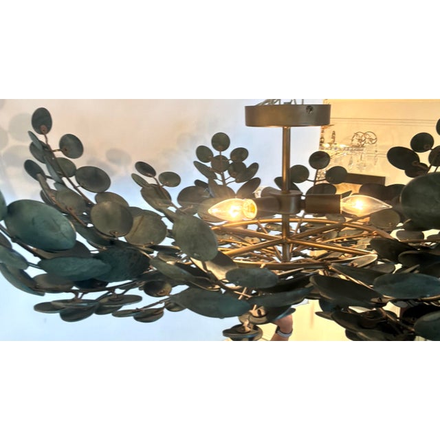 Contemporary Arteriors Organic Modern Coconut Shell Bilal Semi-Flush Mount For Sale - Image 3 of 5