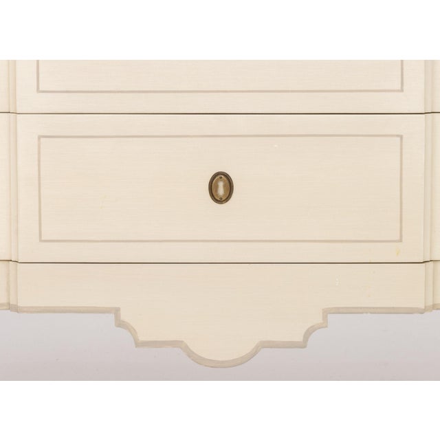 French Style Cream Painted Commodes, Pair For Sale - Image 4 of 9