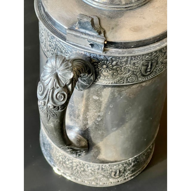 19th C. Meriden Silver Assyrian Design Water Pitcher For Sale In New York - Image 6 of 12
