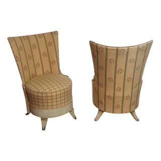 French Boudoir Chairs, Set of 2 For Sale