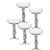 Vintage Bayel Bacchus Frosted Crystal Champagne Coupes. - Set of 5 For Sale
