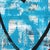 Blue Heartbeat - Original Blue Abstract Street Art Painting on Newspaper by Gary John For Sale - Image 4 of 6