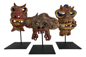 Art Brut Terracota Sculptures by Angelo Méani, Set of 3