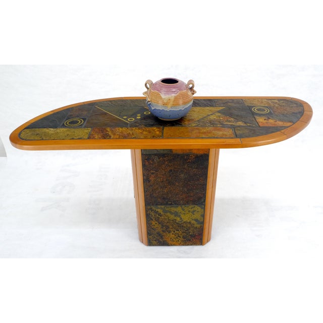 Boomerang Shape Slate Tile Top & Base Mid Century Modern Studio Coffee Table For Sale - Image 12 of 16