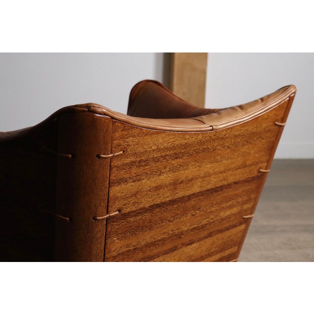 Mid-Century Cognac Leather and Wood Lounge Chairs by Pacific Green, Australia, 1970s, Set of 2 For Sale - Image 11 of 15