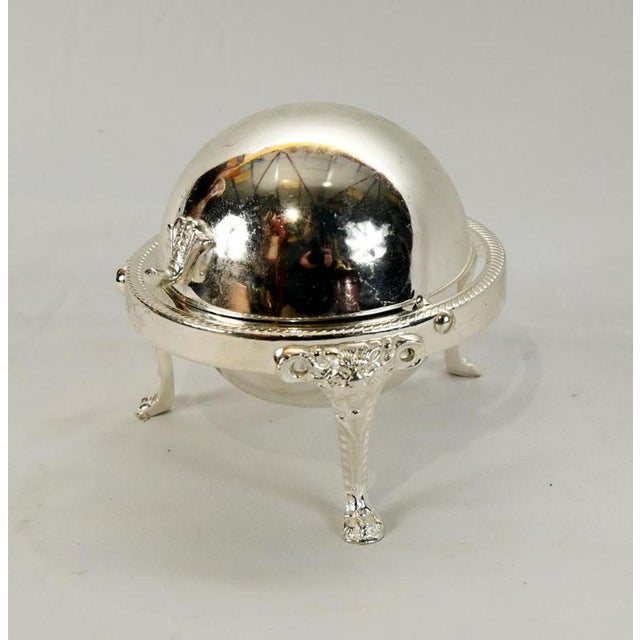 Silver Plated Ashtray with Glass Insert and Dome Cover For Sale - Image 9 of 9