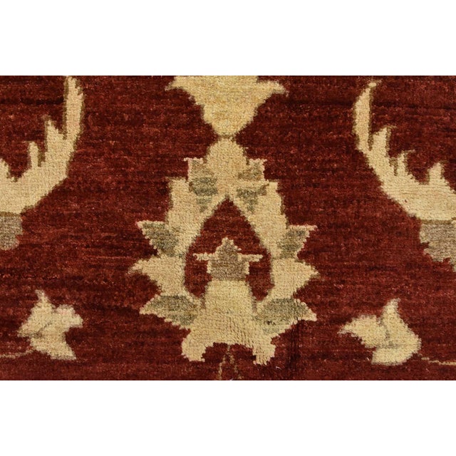 Red Ziegler Rug 10'1'' X 13'11'' Red Wool Traditional Hand-Knotted Oriental Carpet For Sale - Image 8 of 12