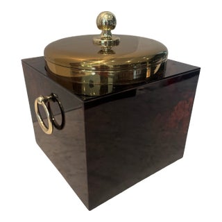 Chic Faux Tortoise Shell Ice Bucket For Sale