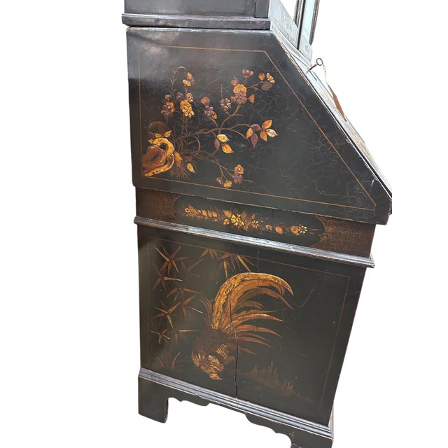 Early 18th Century Queen Anne Japanned Secretary Bookcase For Sale - Image 10 of 14