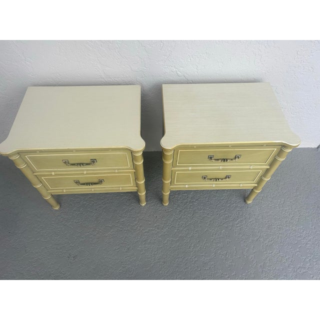 Henry Link Vintage Henry Link Bali Hai Nightstands Set of 2 Original Finish For Sale - Image 4 of 11