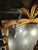 Metal Vintage Hollywood Regency Hans Kogl Style Gold Gilt Metal Palm Frond Crystal Wall Mirror For Sale - Image 7 of 9