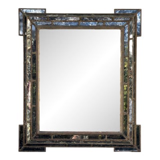 Exquisite Antique Wall Mirror~ Vintage Italian With Original Patina and Gilt Details Circa 1940 For Sale