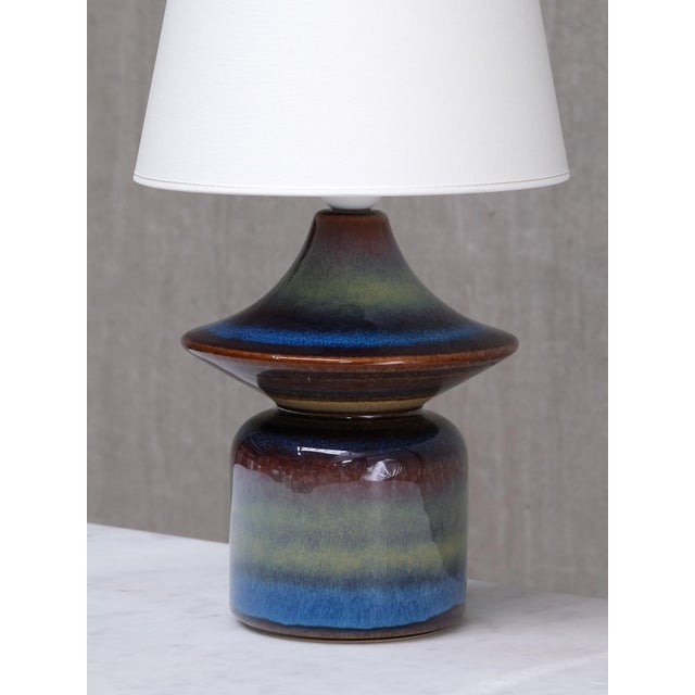 Textile Table Lamps in Glazed Stoneware by Einar Johansen for Søholm, Denmark, 1960s, Set of 2 For Sale - Image 7 of 13