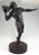 Brown Antique Bronze Sculpture of Male Nude with Stone by Hugo Siegwart For Sale - Image 8 of 12