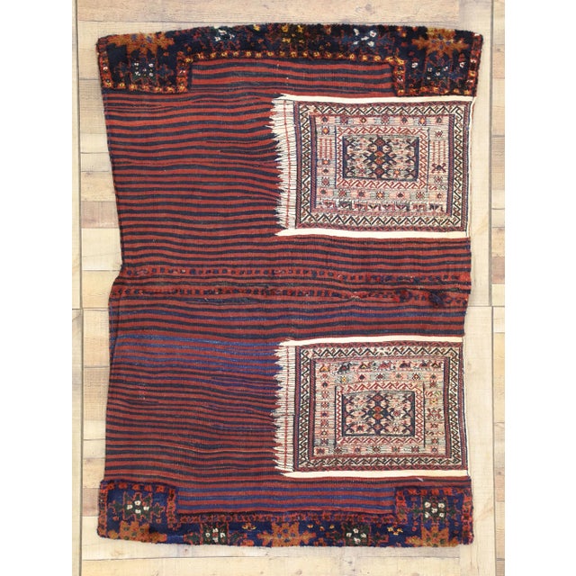 Antique Persian Saddlebag - 03'05 X 05'02 For Sale - Image 12 of 13