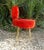 1960s 1960s French Mid Century Modern Fluffy Red Chair For Sale - Image 5 of 10