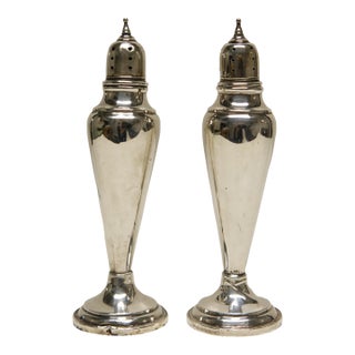 Sterling Weighted Salt and Pepper Shakers a Pair For Sale