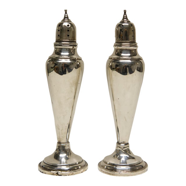 Sterling Weighted Salt and Pepper Shakers a Pair For Sale