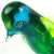 Cerulean Murano Vintage Sommerso Glowing Uranium Blue Yellow Green Italian Art Glass Bird Shaped Bowl For Sale - Image 8 of 11