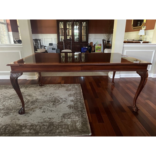 Ethan Allen Mahogany Dining Room Table and Chairs For Sale - Image 17 of 17