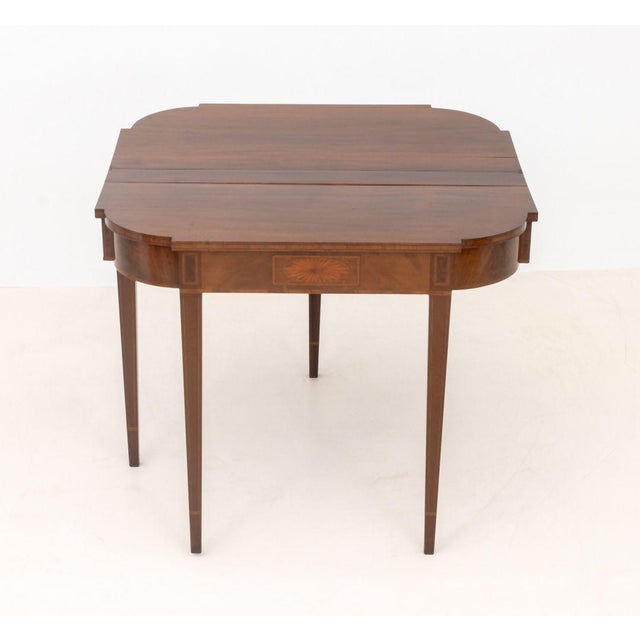 Late 18th Century Federal Hepplewhite Mahogany Card Table, Ca. 1790 For Sale - Image 5 of 9