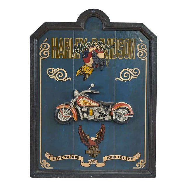 Harley Davidson Wooden Sign For Sale