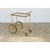 Mid 20th Century French Vintage Brass & Glass Trolley Serving Cart For Sale - Image 5 of 11
