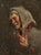 Julian Alden Weir (American, 1852-1919), "Head of Laughing Woman," oil on canvas painting depicting an older peasant...