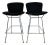 Vintage Harry Bertoia for Knoll Inc. Chrome Bar Stools Fully Upholstered - Set of Two For Sale
