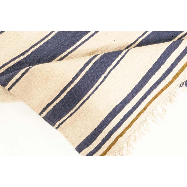 Doris Leslie Blau Vintage Indian Dhurrie Striped Rug For Sale - Image 10 of 11