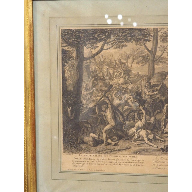 Late 18th Century French Lithograph in Giltwood Frame, After Charles Le Brun For Sale - Image 13 of 18