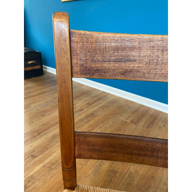 Early 19th Century Mid 1800s Rush Seat Chair For Sale - Image 5 of 5