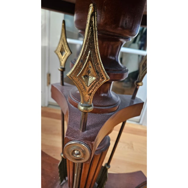 Traditional Early 20th Century Neoclassical Burl Wood Table With Metal Ornamentation For Sale - Image 3 of 12