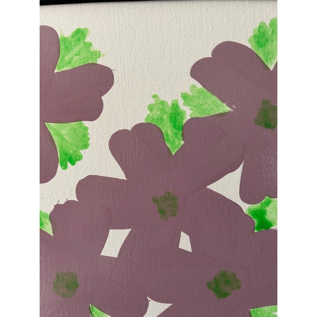 Pop Art Poppies Acrylic on Canvas Signed by Artist For Sale - Image 9 of 9