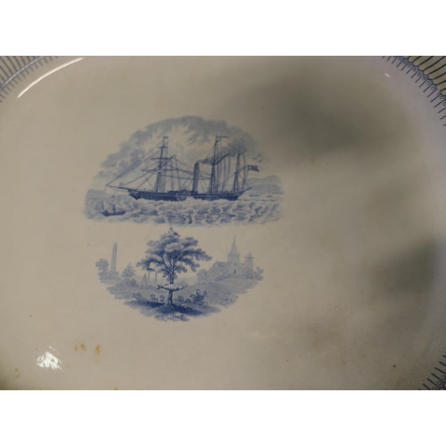 Ceramic Blue and White Chargers with The Blue and White Willow Pattern, 1800, Set of 2 For Sale - Image 7 of 11