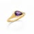 Modern Pear Amethyst East-West Ring, Size 7.5 For Sale - Image 3 of 9